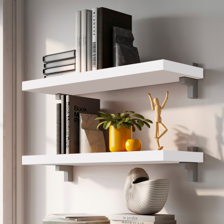 Emuca Plateaux pour etageres, 600x200, Peint en blanc, Bois, 1 u