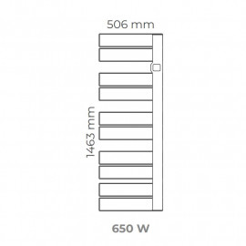 Sèche-serviettes à chaleur douce Balica Intuis - 650W - Anthracite