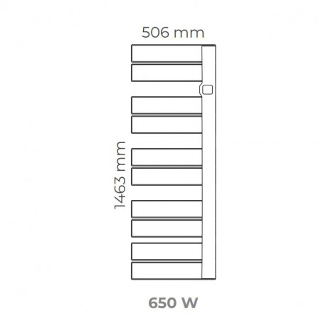 M109216 - Intuis - Sèche-serviettes soufflant 650W + 1000W - Balica - blanc