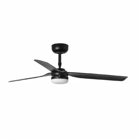 Ventilateur de plafond LED Punt Faro - 17,6m² - 6 vitesses - Moteur DC - Noir