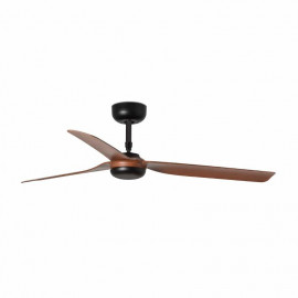 Ventilateur de plafond Punt Faro - Pièce 17,6m² - 6 vitesses - Moteur DC - Noir/bois foncé
