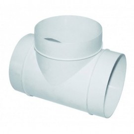 Té circulaire horizontal 90° pour conduit rond PVC rigide - ø 125mm