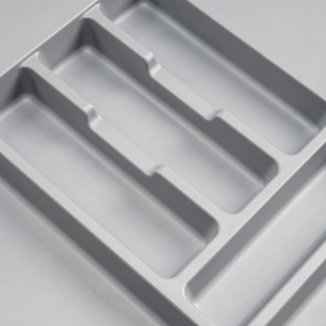 Range-couverts pour tiroirs Optima Universal Emuca - Module 450 mm - Plastique - Gris