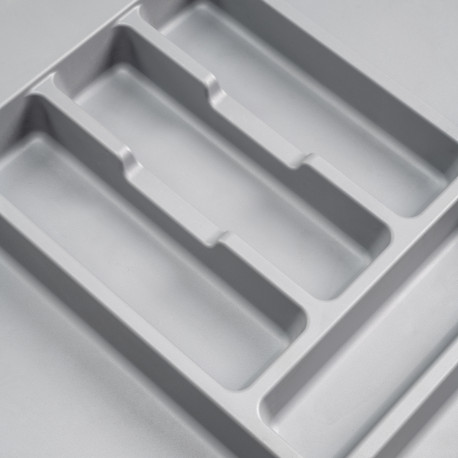 Range-couverts pour tiroir universel Optima Emuca - Module 450 mm - Plastique - Gris