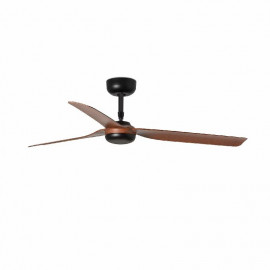 Ventilateur plafond design Punt Faro - Connecté - 17,6m² - Moteur DC - Noir/Bois