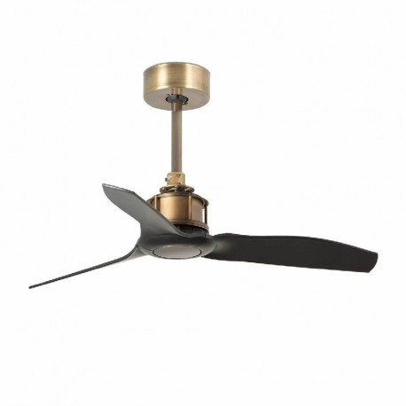 Ventilateur de plafond Just Fan Faro - 13m² - 6 vitesses - Or vieilli/noir