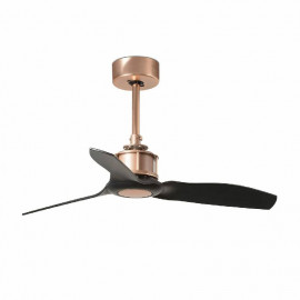 Ventilateur de plafond Just Fan Faro - 13m² - Moteur DC - Cuivre/noir