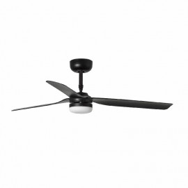Ventilateur plafonnier lumineux Punt Faro - Connecté - 17,6m² - Moteur DC - Noir