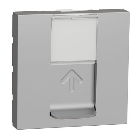Prise RJ45 Unica - Cat.5e UTP - 2 modules - Alu