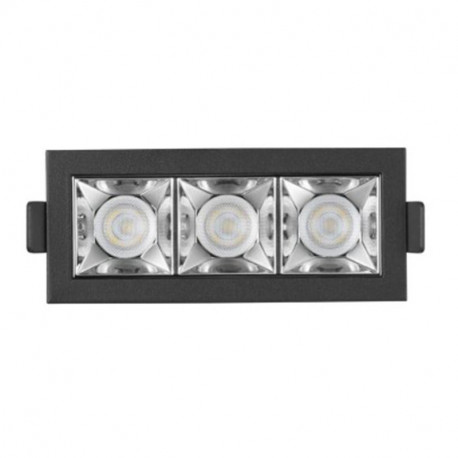 Plafonnier LED intérieur noir Luxolum - 9W - 500LM - 105x45 - 3000K - Dimmable