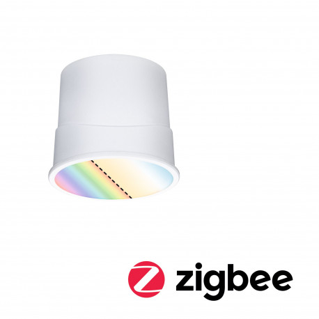 Spot encastré modulaire LED Base Smart Home Zigbee Coin  rond 50mm  Coin 4,9W 420lm 230V gradable RGBW+ Satiné