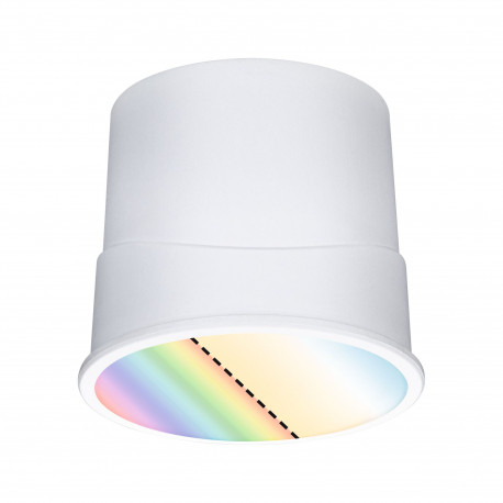 Spot LED encastré modulaire Smart Home Zigbee Coin Paulmann - Rond - 4,9W - RGBW+ - Blanc satin - Dimmable