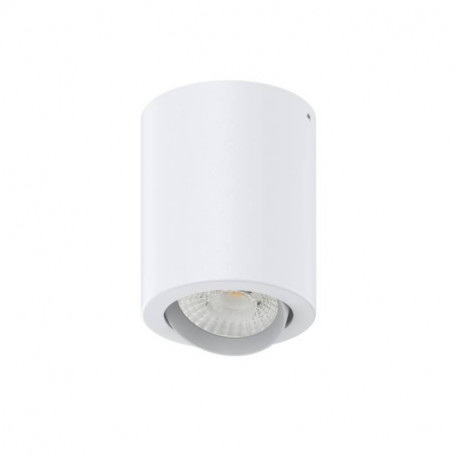 Plafonnier rond Be-Led - Saillie - Orientable - 10W - IP20 - Blanc