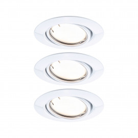 Lot de 3 spots LED encastrés Smart Home Zigbee Base Coin Paulmann - Ø 90mm - 3x4,9W - 3000K - Blanc - Dimmables