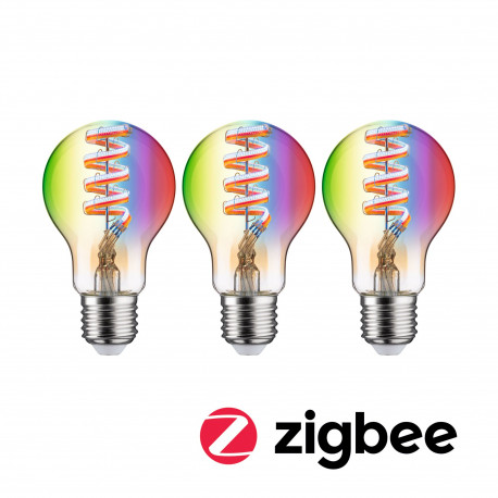 Ampoule filament 230 V Ampoule LED Smart Home Zigbee  3x470lm 3x6,3W RGBW+ gradable Doré