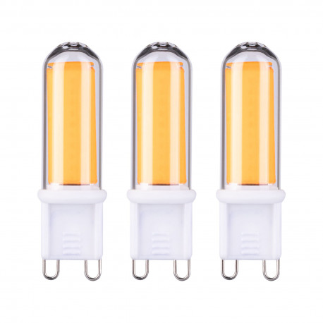 Culot à ergots LED Pack de 3 G9 230V 3x470lm 3x4,6W 2700K Clair