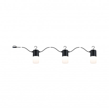 Plug & Shine Guirlande LED Tubs IP44 3000K 3x2W Anthracite