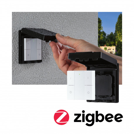 Interrupteur mural On/Off/Dimm Smart Home Zigbee Noir