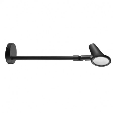 Eclairage enseigne asymétrique Be-Led - 16W - 3000K - IP65 - Console 50cm - Noir
