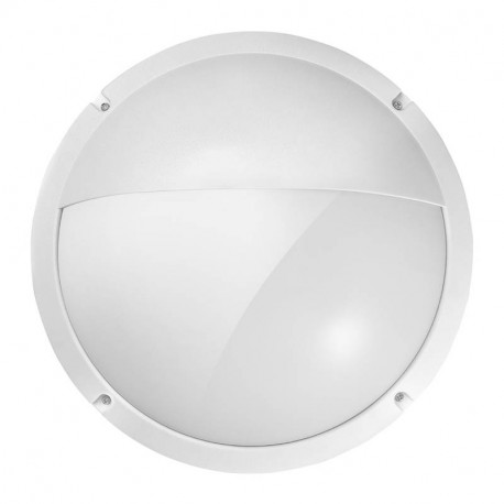 Hublot LED avec détecteur Luxolum - Rond - 24W - 3000K - Asymétrique - Blanc