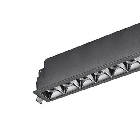 Plafonnier LED intérieur noir Luxolum - 25W - 1500LM - 280x45 - 3000K - Dimmable