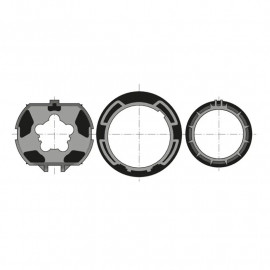 Kit 1 roue et 2 couronnes Somfy - Pour moteur LT50 - Pour tube ZF80