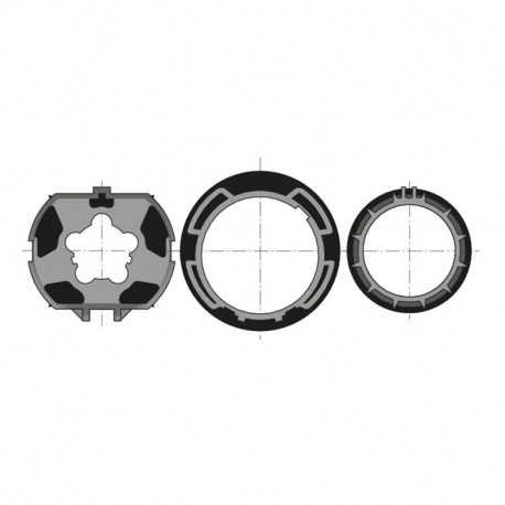 Kit 1 roue et 2 couronnes Somfy - Pour moteur LT50 - Pour tube ZF80
