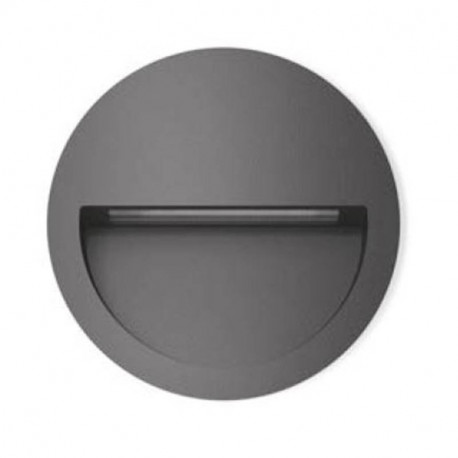 Balise LED extérieure Be-Led - Ronde - Encastrée - 4W - 3000K - Anthracite