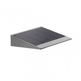 Applique solaire Luxolum - Aluminium - 2,2W - 3000K - Détecteur HF - Gris