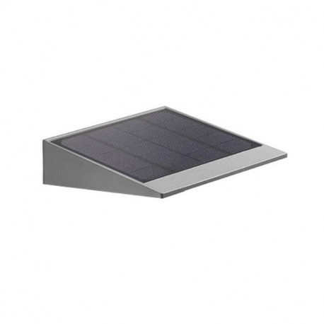 Applique solaire Luxolum - Aluminium - 2,2W - 3000K - Détecteur HF - Gris