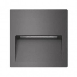 Balise LED extérieure Be-Led - Carrée - Encastrée - 4W - 3000K - Anthracite