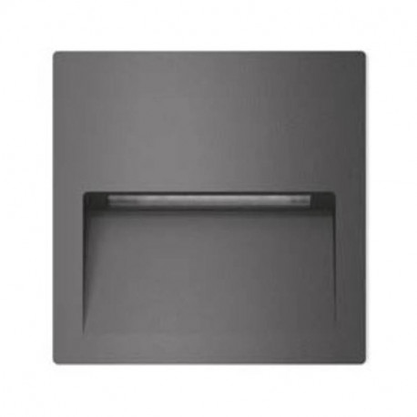Balise LED extérieure Be-Led - Carrée - Encastrée - 4W - 3000K - Anthracite