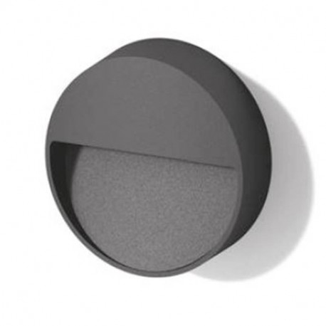 Balise LED extérieure Be-Led - Ronde - En saillie - 4W - 3000K - Anthracite