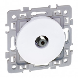 Prise multiservices TV Square - Type F - 250V - Blanc