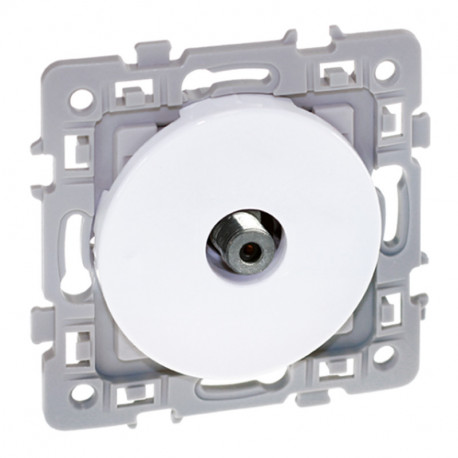 Prise multiservices TV Square - Type F - 250V - Blanc