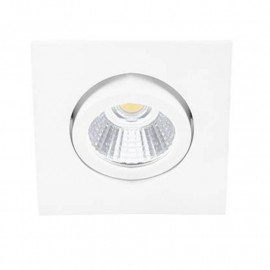 Spot LED encastré Tipi SX Indigo - Carré - Orientable - 3W - 3000K - IP44 - Blanc mat