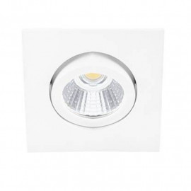 Spot LED encastré Tipi SX Indigo - Carré - Orientable - 3W - 3000K - IP44 - Blanc mat