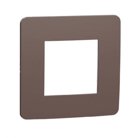 Plaque Unica Studio Color - Chocolat - 2 modules - 1 poste
