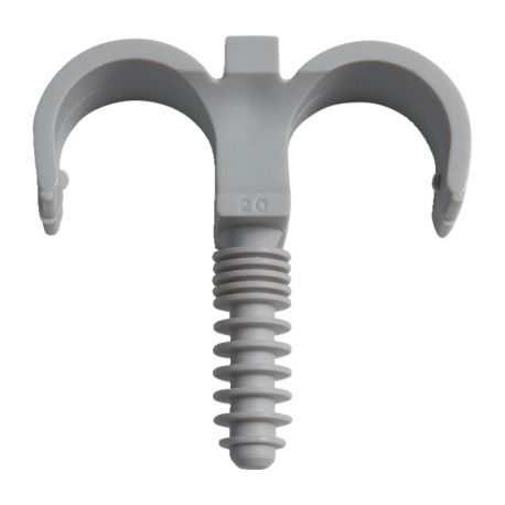 Boite de 100 colliers de fixation double Bizclip pour Tubes IRL - Diamètre 20mm