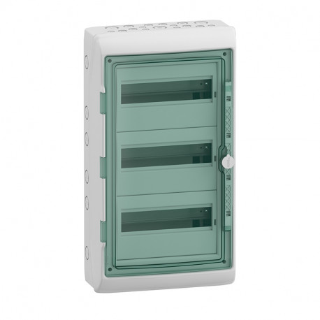 Coffret pour appareillage modulaire Mureva Schneider Electric - 3 rangées - 12 modules - IP65 - En saillie