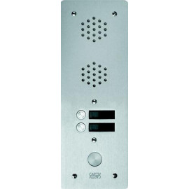 Plaque de rue anti-vandale 2 boutons Urmet - Série 655 - 1 rangée - IP53 - Aluminium