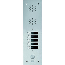 Façade platine de rue 5 boutons Urmet - Antivandale - IP53 - Aluminium
