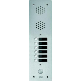 Façade platine de rue 6 boutons Urmet - Antivandale - IP53 - Aluminium