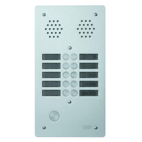 Plaque de rue anti-vandale 10 boutons Urmet - Série 655 - 2 rangées - IP53 - Aluminium