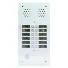 Plaque de rue anti-vandale 12 boutons Urmet - Série 655 - 2 rangées - IP53 - Aluminium