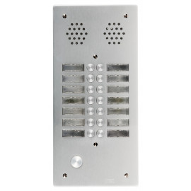Plaque de rue anti-vandale 14 boutons Urmet - Série 655 - 2 rangées - IP53 - Aluminium