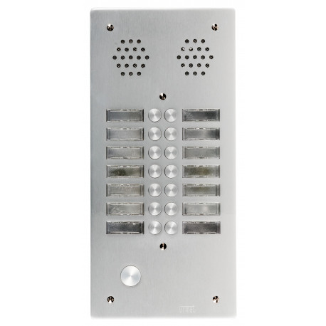 Plaque de rue anti-vandale 14 boutons Urmet - Série 655 - 2 rangées - IP53 - Aluminium