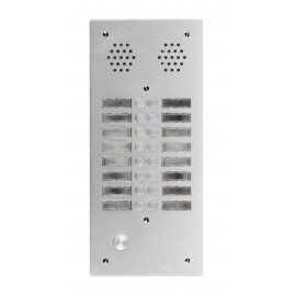 Plaque de rue anti-vandale 16 boutons Urmet - Série 655 - 2 rangées - IP53 - Aluminium