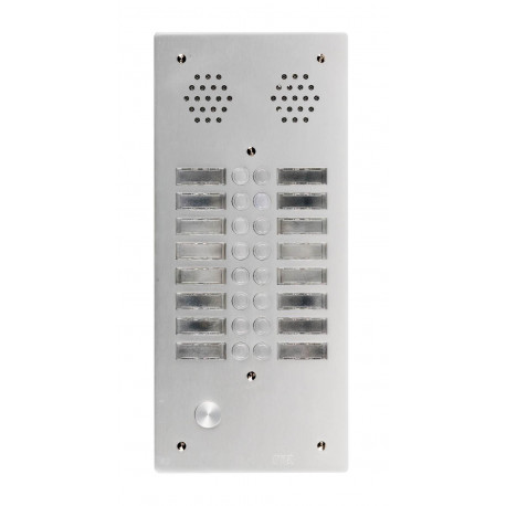 Plaque de rue anti-vandale 16 boutons Urmet - Série 655 - 2 rangées - IP53 - Aluminium