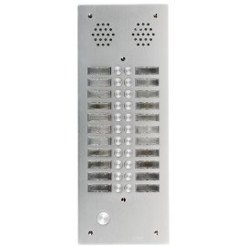 Plaque de rue anti-vandale 22 boutons Urmet - Série 655 - 2 rangées - IP53 - Aluminium